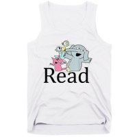 Funny Library Teacher Read Book Club Piggie Elephant Pigeons Tank Top