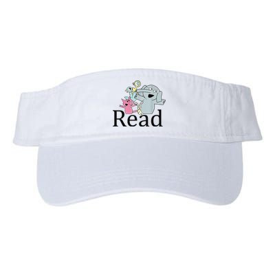 Funny Library Teacher Read Book Club Piggie Elephant Pigeons Valucap Bio-Washed Visor