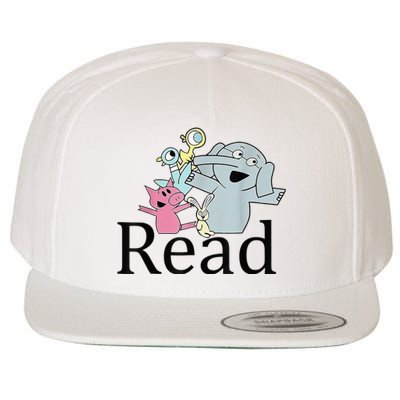 Funny Library Teacher Read Book Club Piggie Elephant Pigeons Wool Snapback Cap