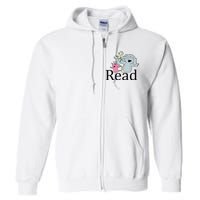 Funny Library Teacher Read Book Club Piggie Elephant Pigeons Full Zip Hoodie