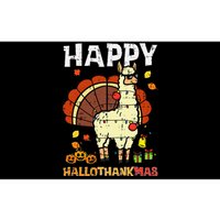 Festive Llama Turkey Holiday Celebration Bumper Sticker