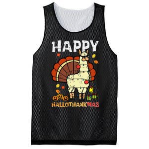 Festive Llama Turkey Holiday Celebration Mesh Reversible Basketball Jersey Tank