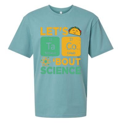 Funny Lets Tacos Bout Scienceshirt Scientist Teacher Sueded Cloud Jersey T-Shirt