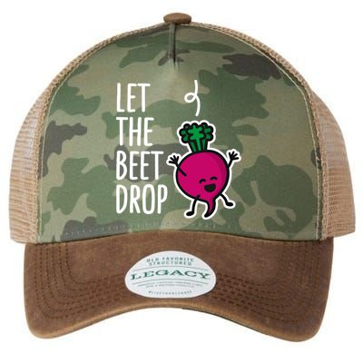 Funny Let The Beet Drop Beat Drop Joke Dj Funny Gift Beetroot Pun Gift Legacy Tie Dye Trucker Hat