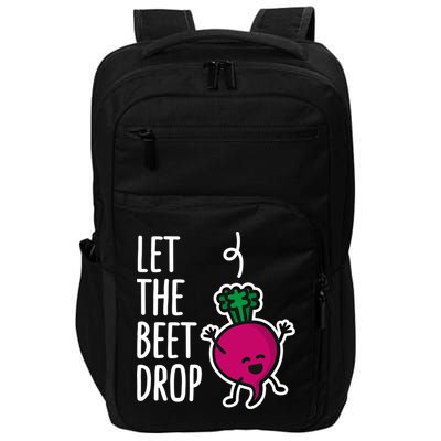 Funny Let The Beet Drop Beat Drop Joke Dj Funny Gift Beetroot Pun Gift Impact Tech Backpack