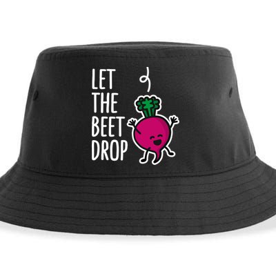 Funny Let The Beet Drop Beat Drop Joke Dj Funny Gift Beetroot Pun Gift Sustainable Bucket Hat