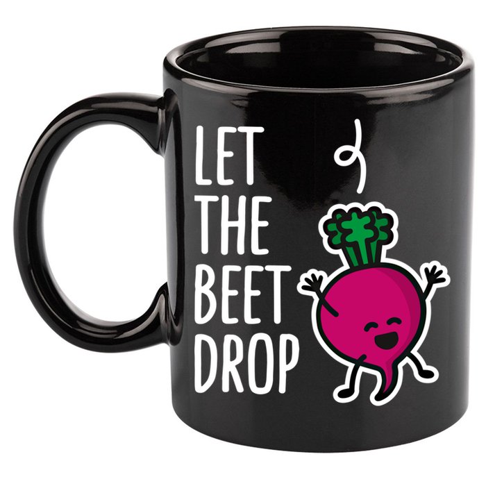 Funny Let The Beet Drop Beat Drop Joke Dj Funny Gift Beetroot Pun Gift 11oz C Handle Ceramic Mug