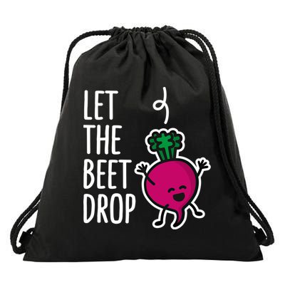 Funny Let The Beet Drop Beat Drop Joke Dj Funny Gift Beetroot Pun Gift Drawstring Bag