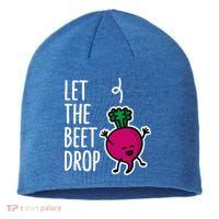 Funny Let The Beet Drop Beat Drop Joke Dj Funny Gift Beetroot Pun Gift Sustainable Beanie