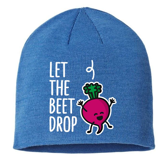 Funny Let The Beet Drop Beat Drop Joke Dj Funny Gift Beetroot Pun Gift Sustainable Beanie