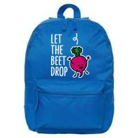 Funny Let The Beet Drop Beat Drop Joke Dj Funny Gift Beetroot Pun Gift 16 in Basic Backpack