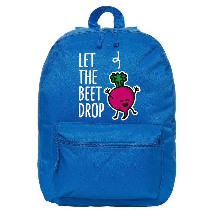 Funny Let The Beet Drop Beat Drop Joke Dj Funny Gift Beetroot Pun Gift 16 in Basic Backpack