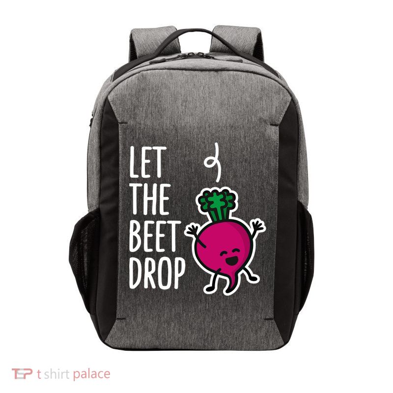 Funny Let The Beet Drop Beat Drop Joke Dj Funny Gift Beetroot Pun Gift Vector Backpack