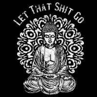 Funny Let That Shit Go Buddha Drawstring Bag