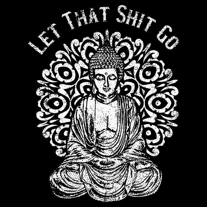 Funny Let That Shit Go Buddha Drawstring Bag
