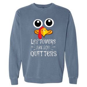 Funny Leftovers Turkey Matching Family Thanksgiving Outfit Garment-Dyed Sweatshirt