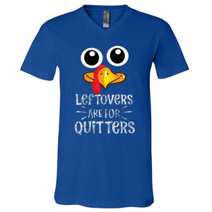 Funny Leftovers Turkey Matching Family Thanksgiving Outfit V-Neck T-Shirt