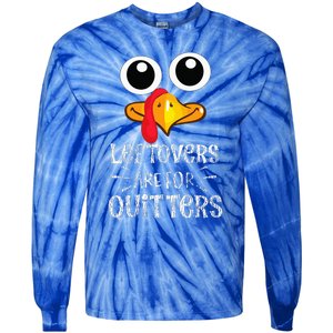 Funny Leftovers Turkey Matching Family Thanksgiving Outfit Tie-Dye Long Sleeve Shirt