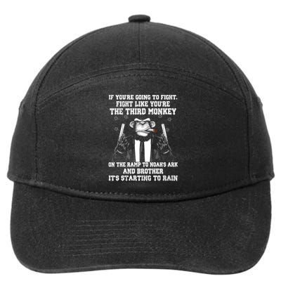Fight Like The Third Monkey On Noah's Ark 7-Panel Snapback Hat