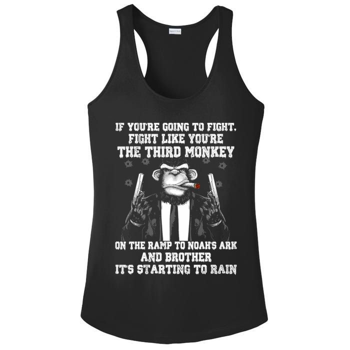 Fight Like The Third Monkey On Noah's Ark Ladies PosiCharge Competitor Racerback Tank