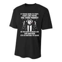Fight Like The Third Monkey On Noah's Ark Youth Performance Sprint T-Shirt