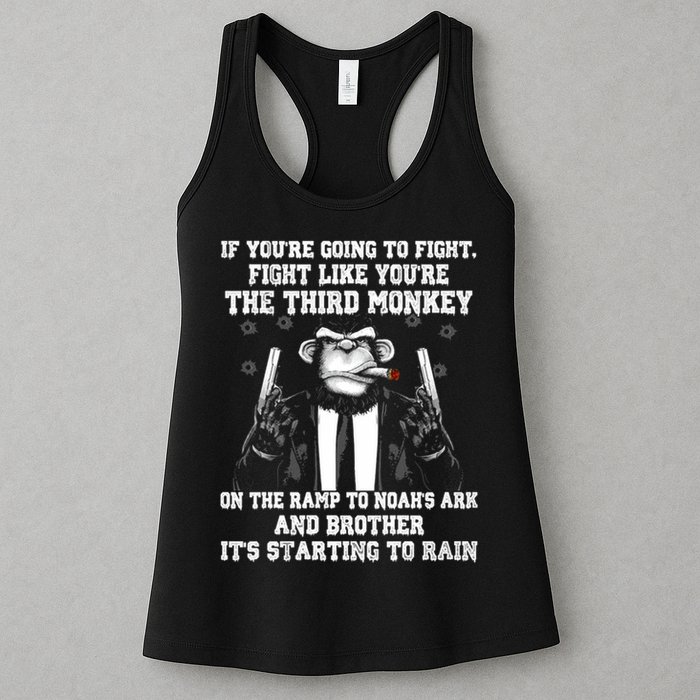 Fight Like The Third Monkey On Noah's Ark Womens Tank Top