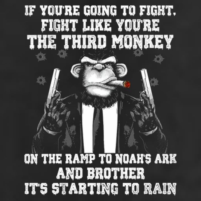 Fight Like The Third Monkey On Noah's Ark Trucker Hat