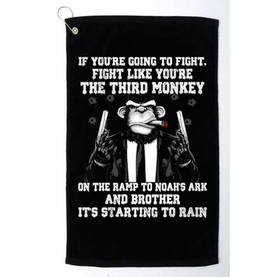 Fight Like The Third Monkey On Noah's Ark Golf Towel