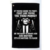 Fight Like The Third Monkey On Noah's Ark Golf Towel