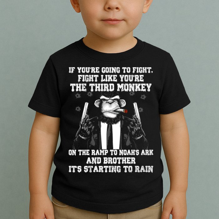 Fight Like The Third Monkey On Noah's Ark Toddler T-Shirt