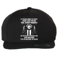 Fight Like The Third Monkey On Noah's Ark Wool Snapback Cap