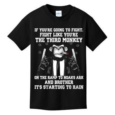 Fight Like The Third Monkey On Noah's Ark Kids T-Shirt