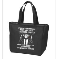Fight Like The Third Monkey On Noah's Ark Zip Tote Bag