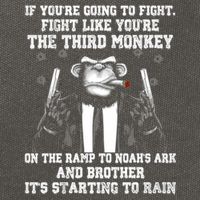 Fight Like The Third Monkey On Noah's Ark Cotton Canvas Backpack