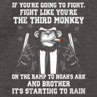 Fight Like The Third Monkey On Noah's Ark Vector Backpack