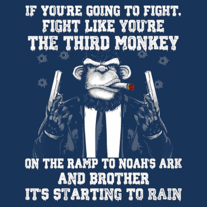 Fight Like The Third Monkey On Noah's Ark Infant Baby Jersey Bodysuit
