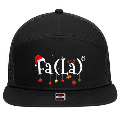 FA (LA)8 To the Eighth Power Equation  7 Panel Mesh Trucker Snapback Hat