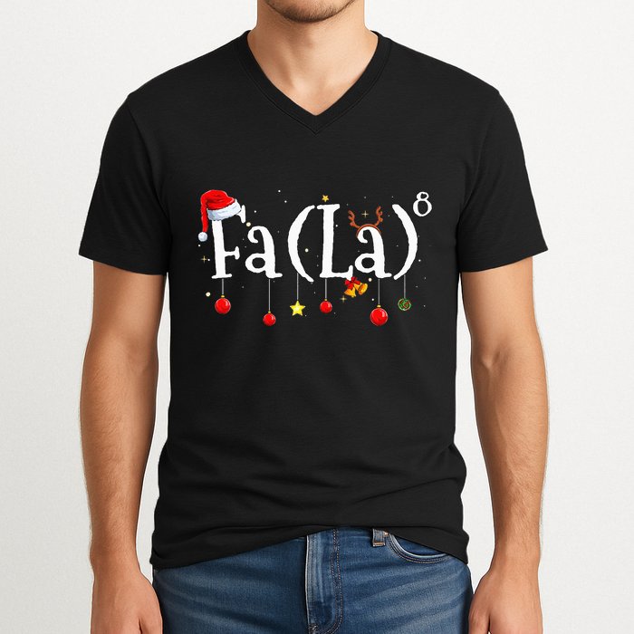 FA (LA)8 To the Eighth Power Equation  V-Neck T-Shirt