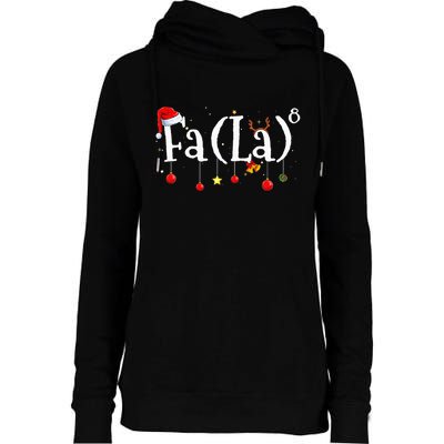 FA (LA)8 To the Eighth Power Equation  Womens Funnel Neck Pullover Hood