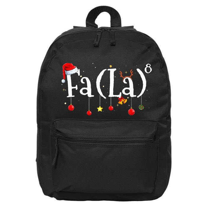 FA (LA)8 To the Eighth Power Equation  16 in Basic Backpack