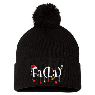 FA (LA)8 To the Eighth Power Equation  Pom Pom 12in Knit Beanie