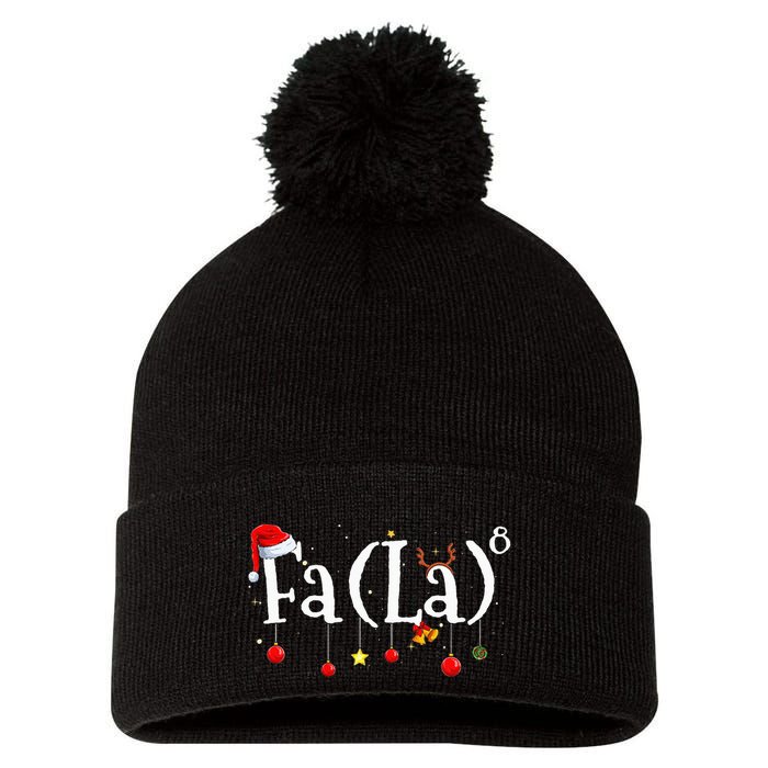 FA (LA)8 To the Eighth Power Equation  Pom Pom 12in Knit Beanie