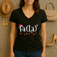 FA (LA)8 To the Eighth Power Equation  Women's V-Neck T-Shirt