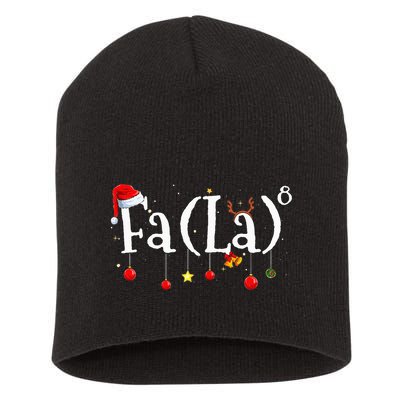 FA (LA)8 To the Eighth Power Equation  Short Acrylic Beanie