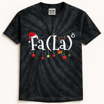 FA (LA)8 To the Eighth Power Equation  Kids Tie-Dye T-Shirt