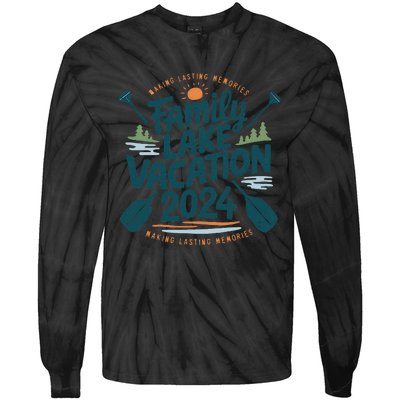 Family Lake Trip 2024 Vacation Love Friend Matching Reunions Tie-Dye Long Sleeve Shirt