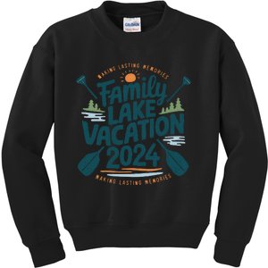 Family Lake Trip 2024 Vacation Love Friend Matching Reunions Kids Sweatshirt