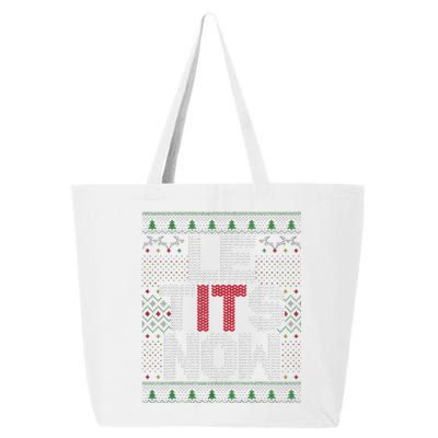 Funny Le Tits Now Christmas Let It Snow Ugly Sweater Funny Party 25L Jumbo Tote