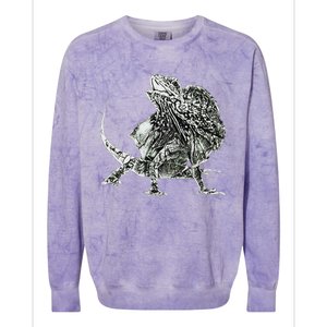 Frilled Lizard Terrarium Motif Reptiles Frilled Lizards Colorblast Crewneck Sweatshirt