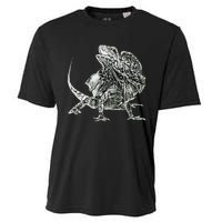 Frilled Lizard Terrarium Motif Reptiles Frilled Lizards Cooling Performance Crew T-Shirt